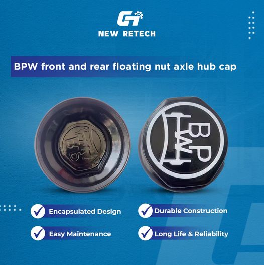 BPW Front and Rear Floating Nut Axle Hub Cap